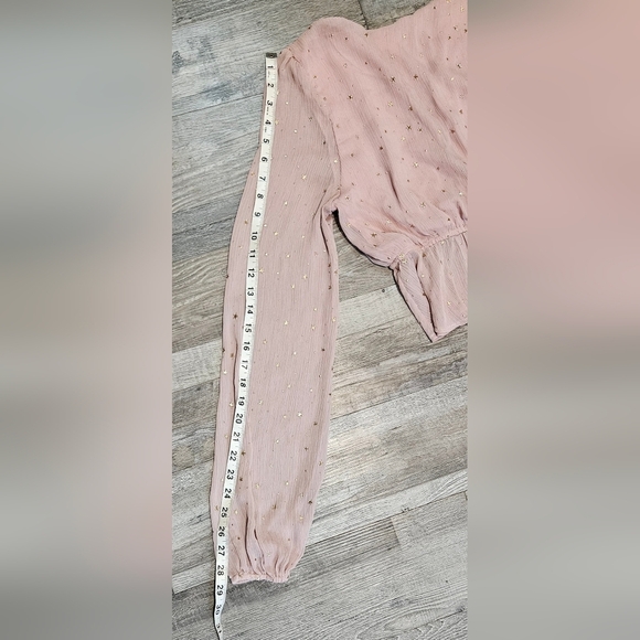 🩷❤️Wild Honey Long Sleeve  Star Sparkle Blouse Size L💜🩷 - Picture 4 of 8